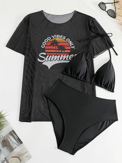 Solid Boys-Shorts Bikini