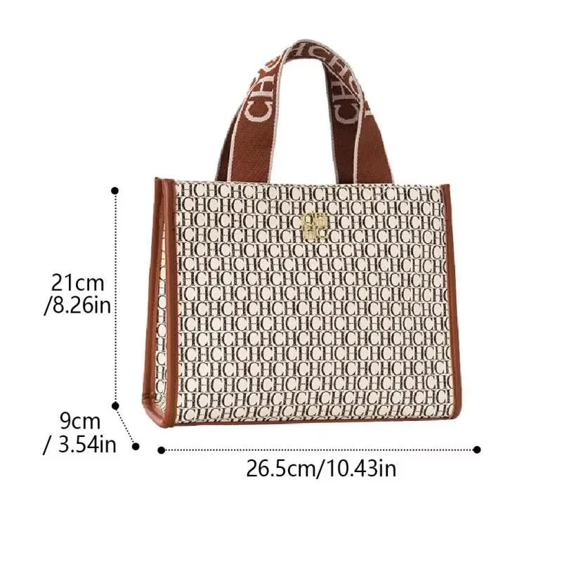 Monogram Print PU Tote