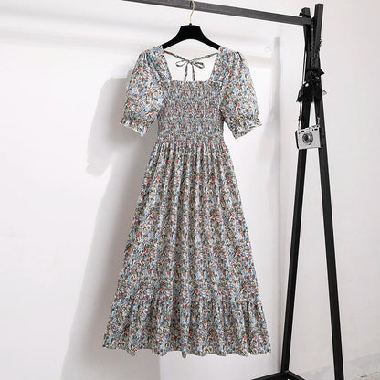 Summer Pleated Chiffon Dress
