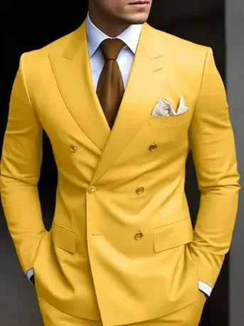 High Brown Double Breasted Suit