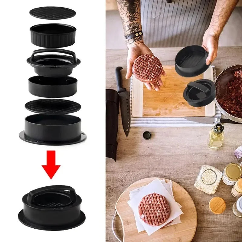 Plastic Kitchen Gadgets Round Hamburger