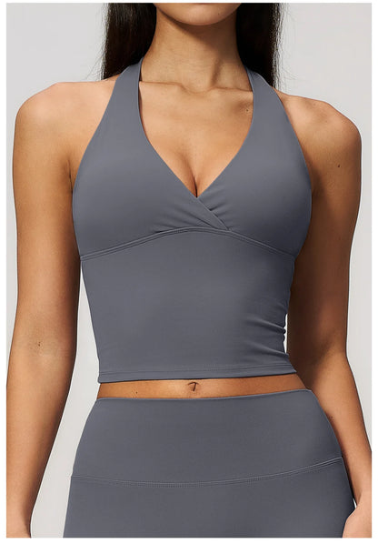 Hanging Neck Yoga Tops Sports