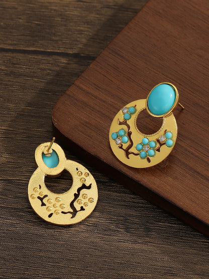 Bohemian Turquoise Drop Earrings