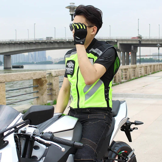 Fluorescent High-Visibility Riding Vest