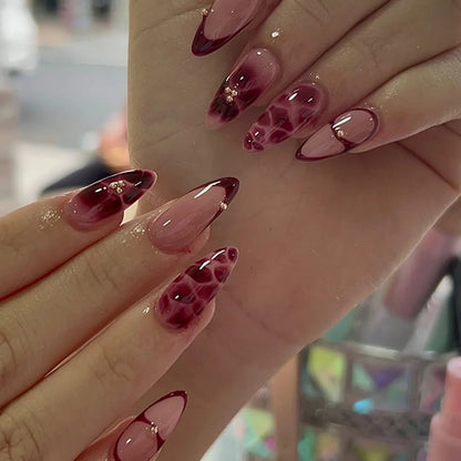 24Pcs French Ballerina Nail Tips