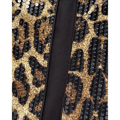 Sequin Leopard Print Jacket