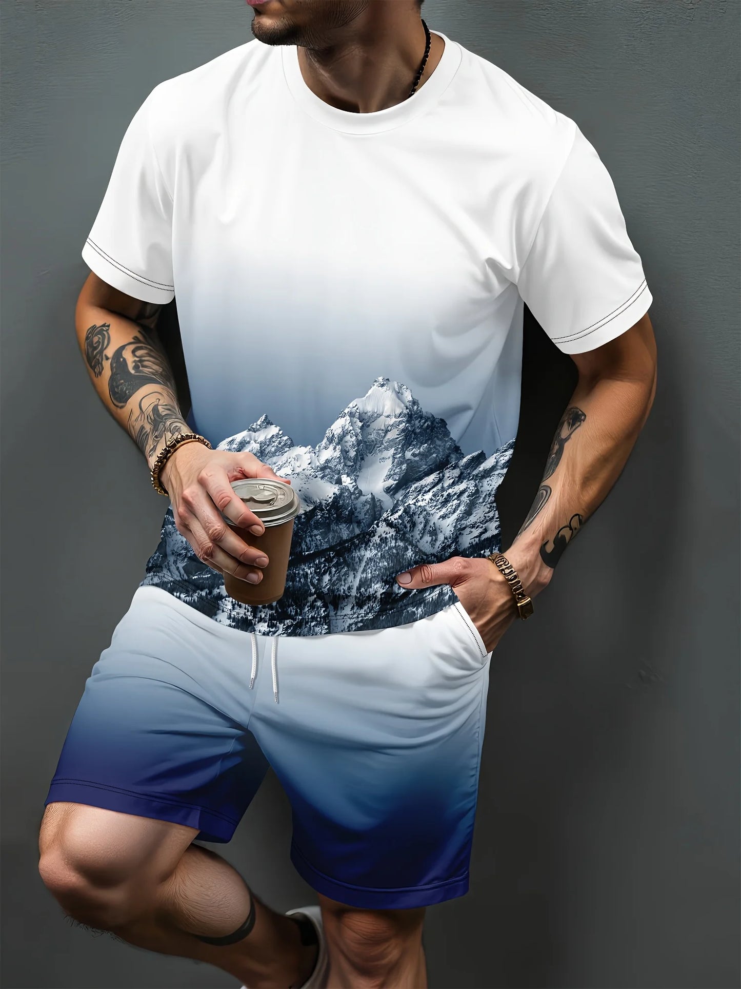 3D Printed Drawstring Shorts Set