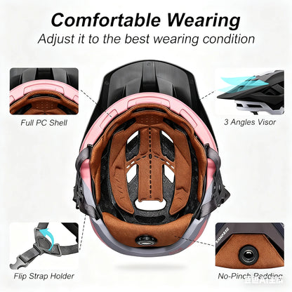 3-Level Adjustable Mountain Bike Helmet
