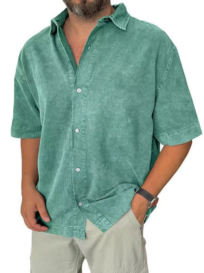 Solid Linen Casual Shirt
