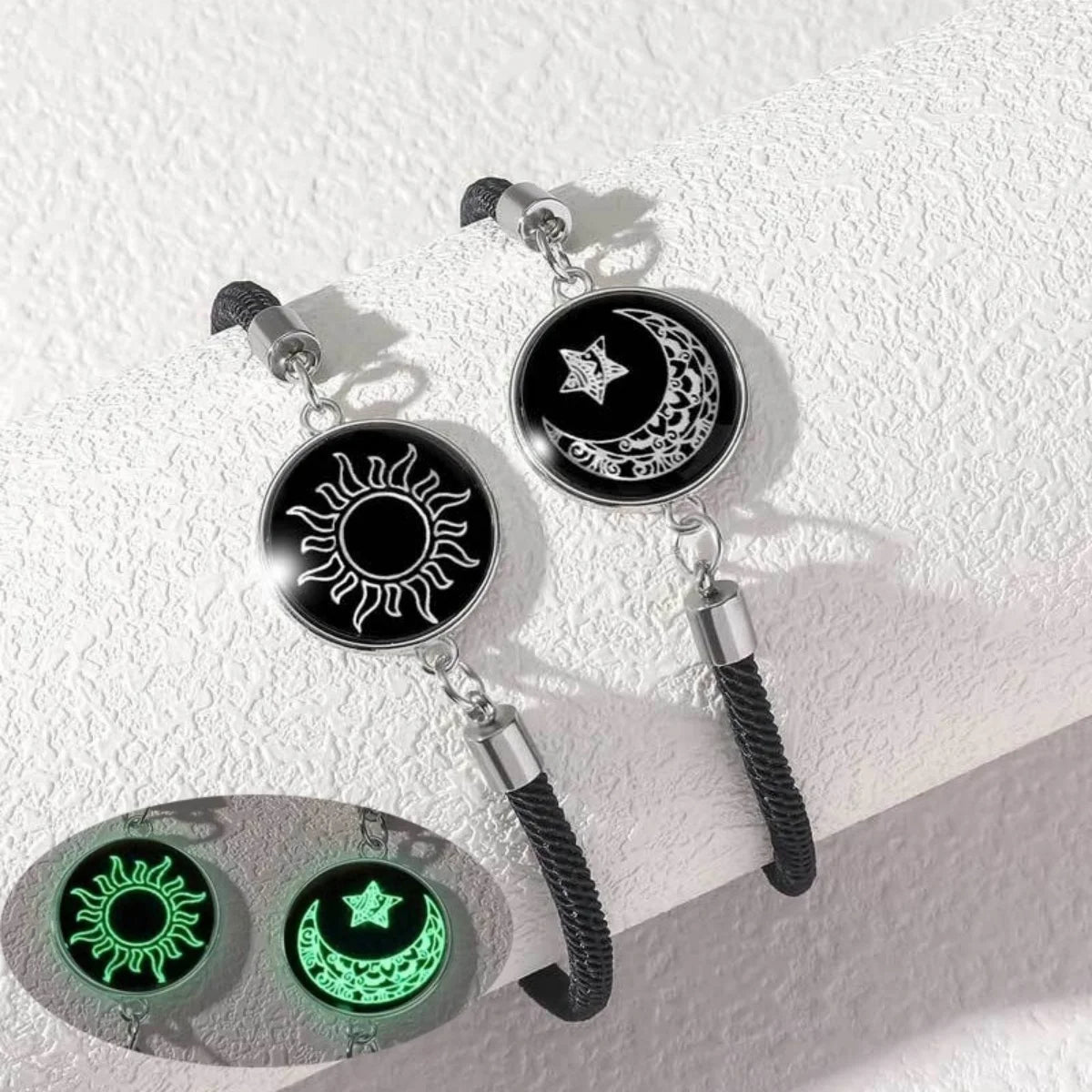 Moon Charm Rope Bracelet