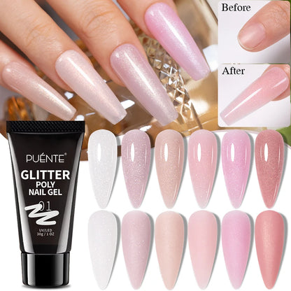 PUENTE Glitter Poly Nail Gel
