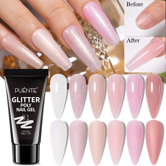 PUENTE Glitter Poly Nail Gel