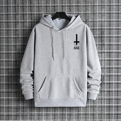 Pentagram Print Hooded Sweatshirt