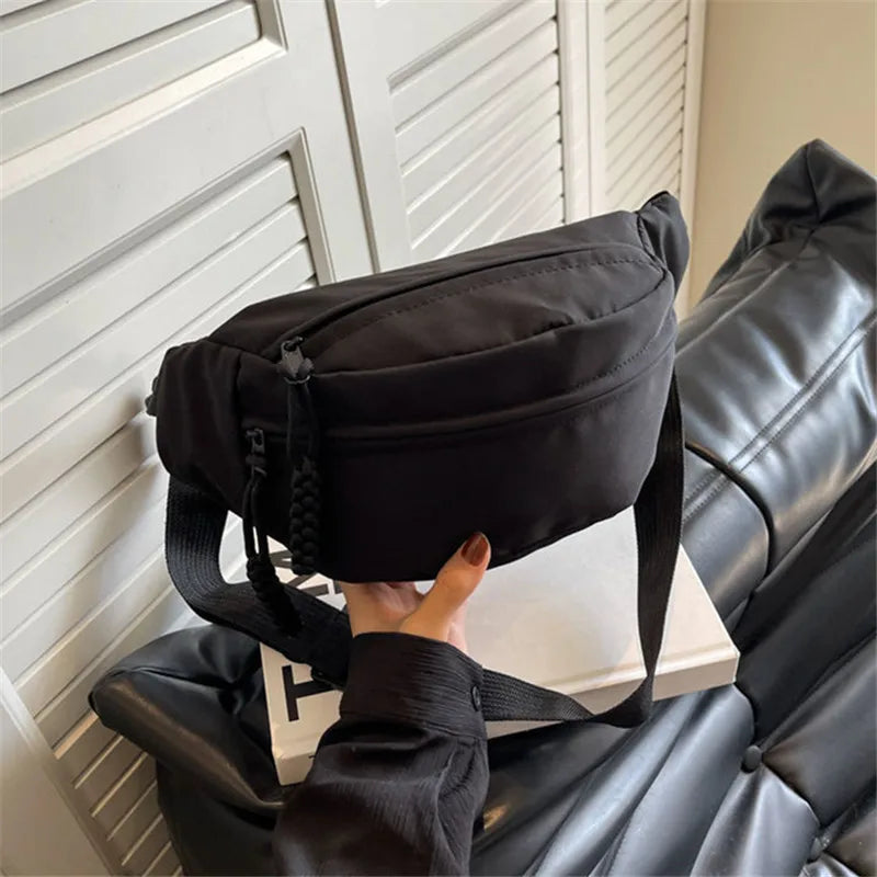 Contrast Nylon Chest Bag