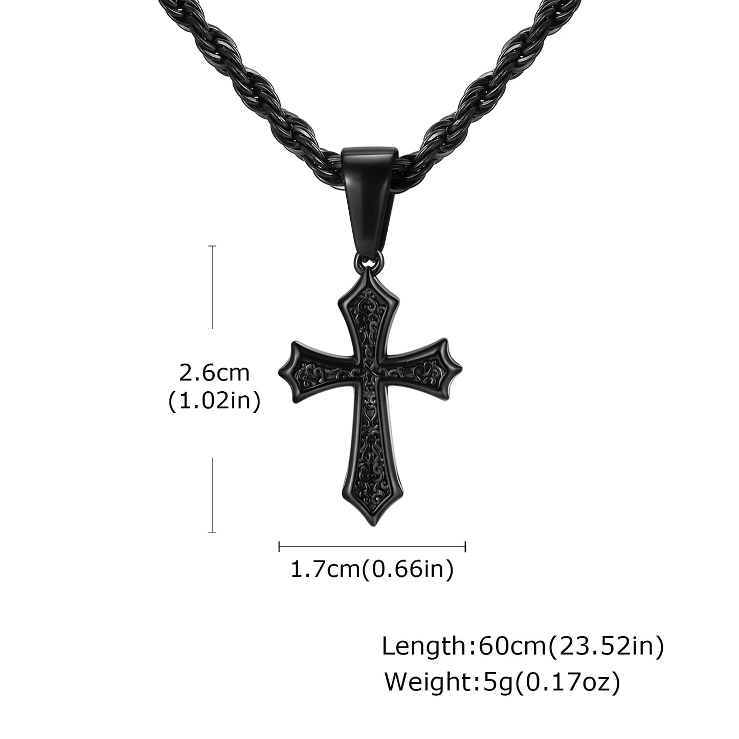 Metal Stainless Steel Cross Necklace Street Party