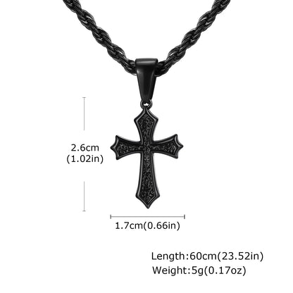 Metal Stainless Steel Cross Necklace Street Party