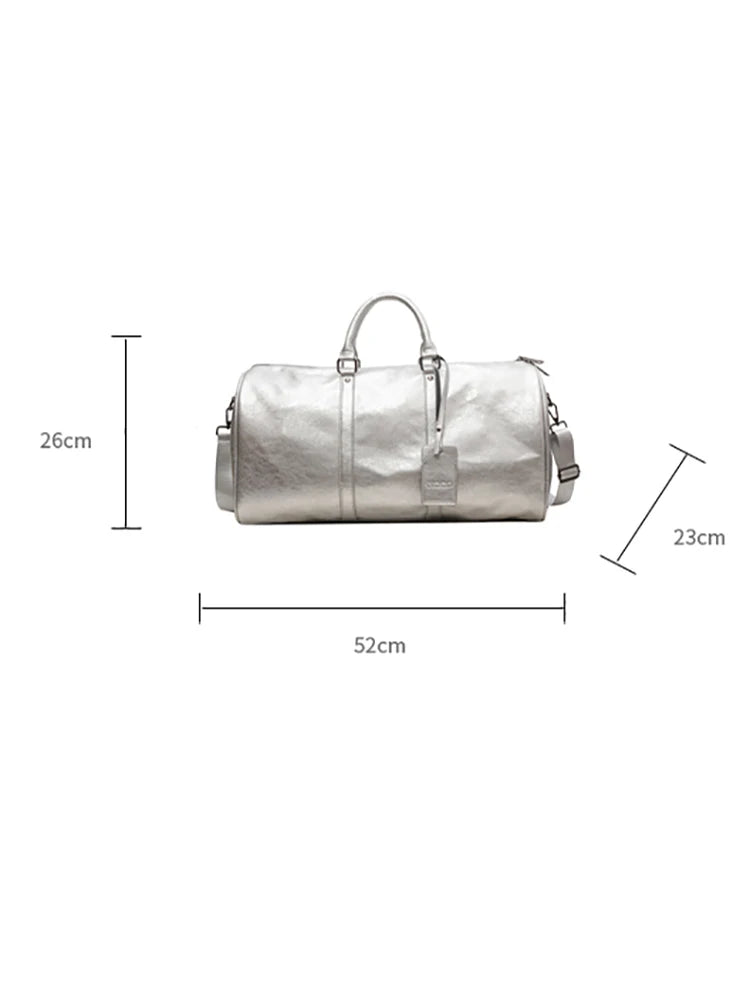 Lightweight PU Leather Duffel Bag