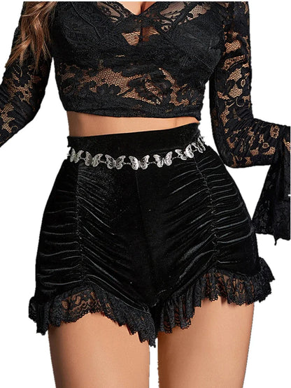 Velvet Lace Shorts