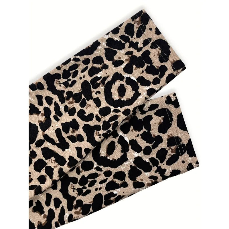 Thin Leopard Open-Front Jacket