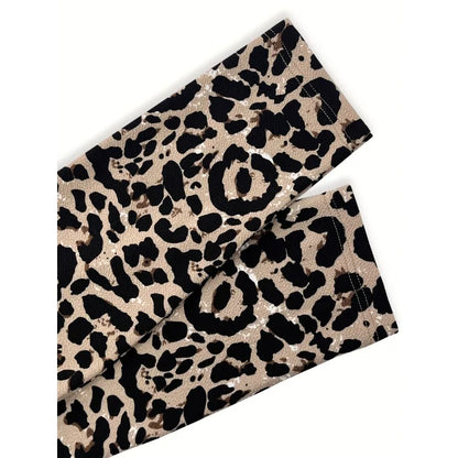 Thin Leopard Open-Front Jacket