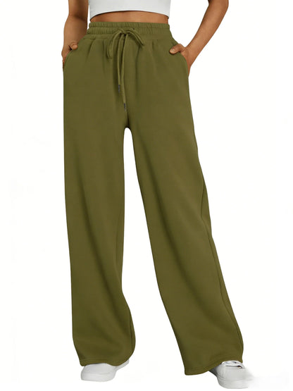 Wide-Leg Baggy Drawstring Joggers