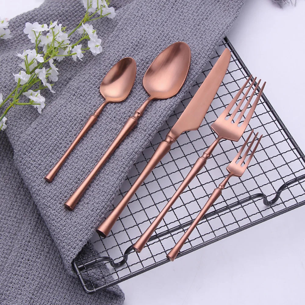 Metal Solid Sliver Cutlery Set