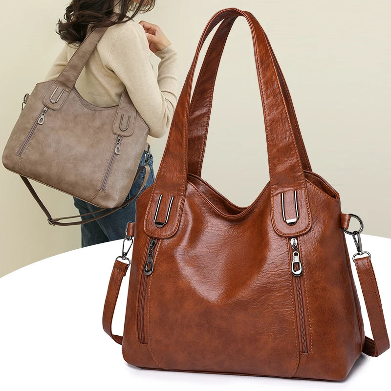 Retro Leather Shoulder Bag