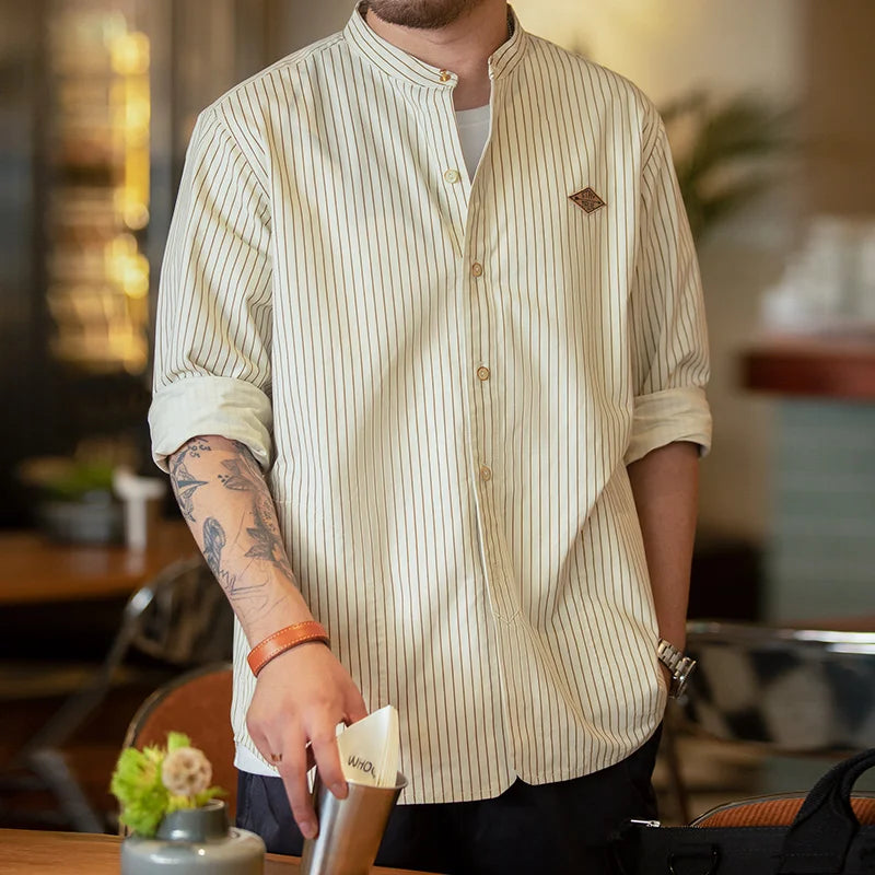 Striped Cotton Casual Shirt