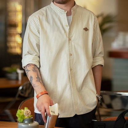 Striped Cotton Casual Shirt