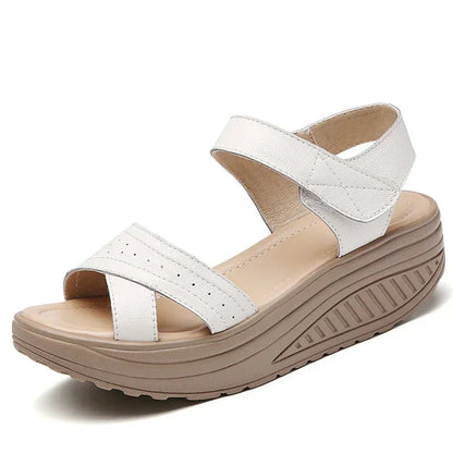 Buckle Wedge Sandals