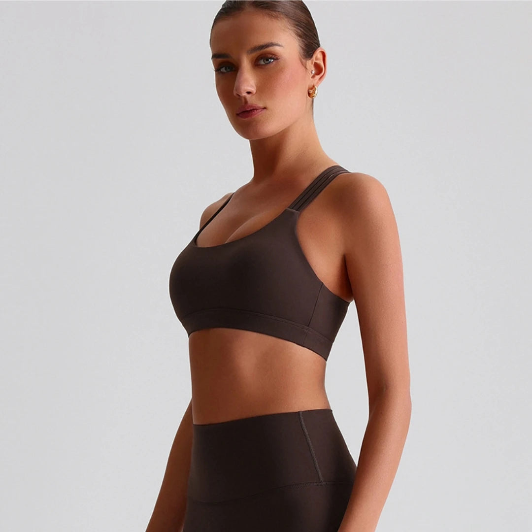 Solid Color Cross Back Fitness
