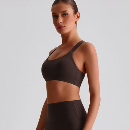 Solid Color Cross Back Fitness