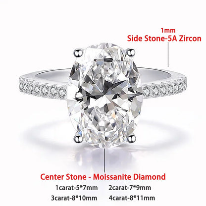 Oval Moissanite Wedding Ring