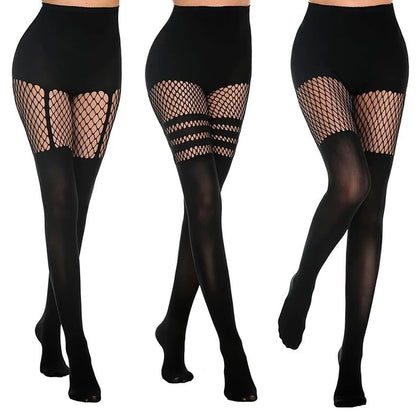 Black Suspender Style Tights