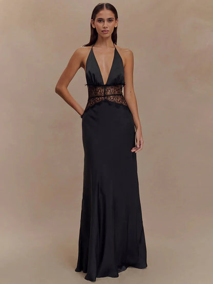 Patchwork Halter Dress