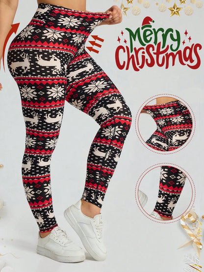 Christmas Print Holiday Leggings