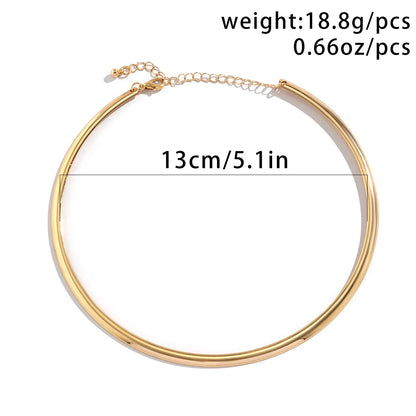 Vintage Metal Torques Choker Necklace