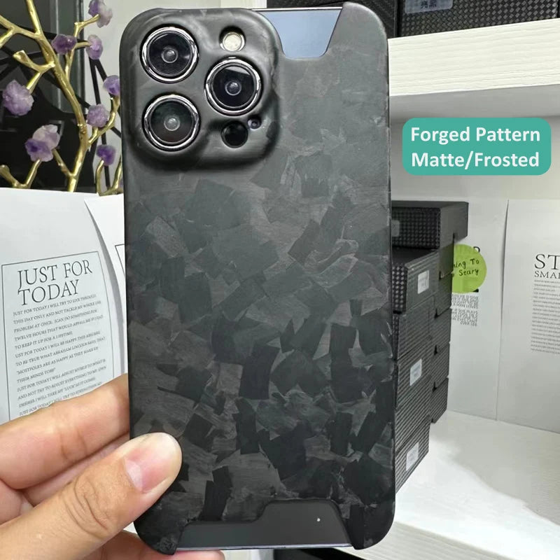 Irregular Silver Carbon iPhone Case