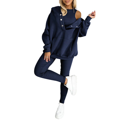 Women 2-Piece Hooded Sweatshirt Joggers Set