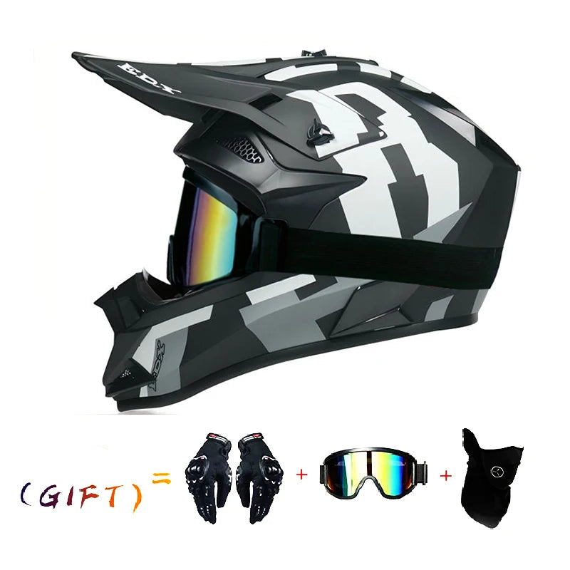 VGV Three-Piece Off-Road Motocross Helmet