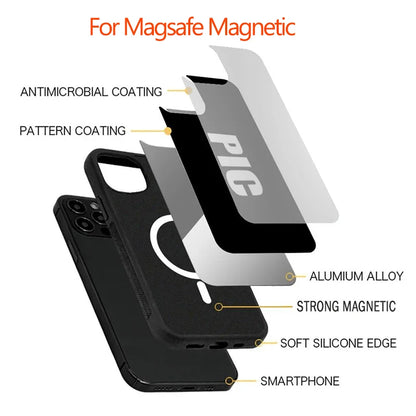 Magnetic Printed Case for iPhone 15 Pro Max | 15 Pro | 14 Pro Max | 14 Pro | 13 Pro | 12 Pro Max | 11 Pro Max