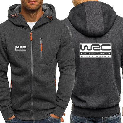 Logo Print Zip Hoodie