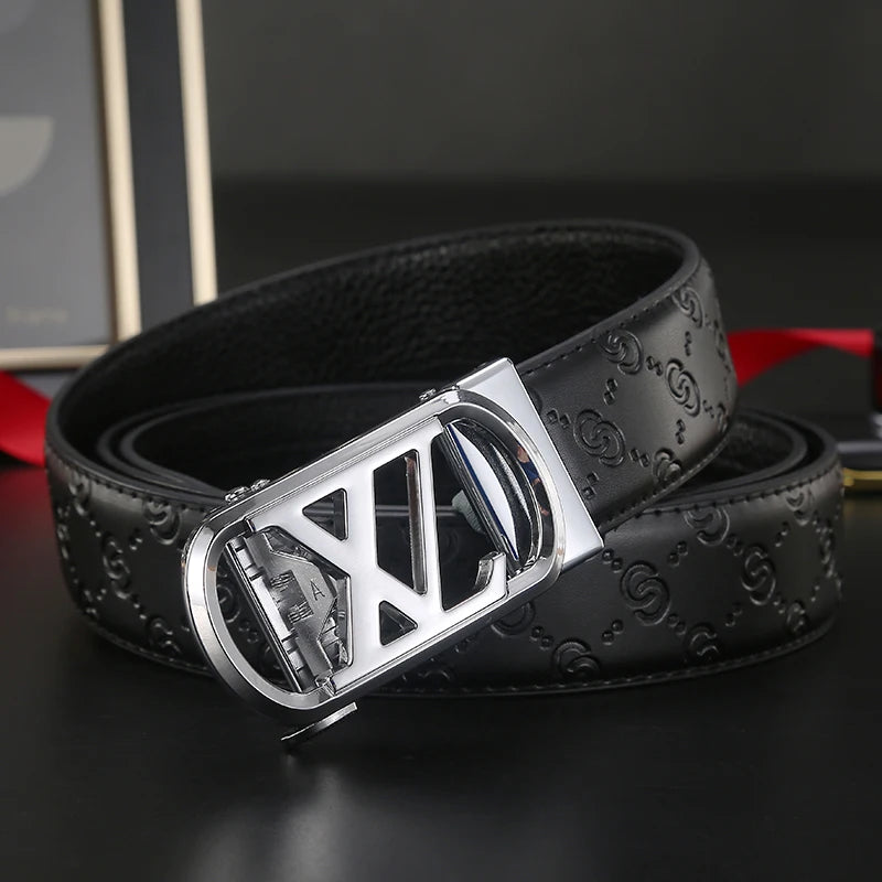 Luxury designer leather belt