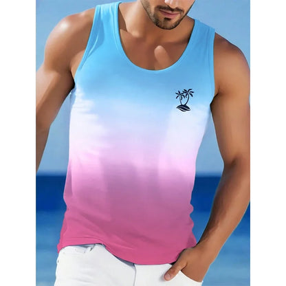 Coconut Gradient Print Tank Top