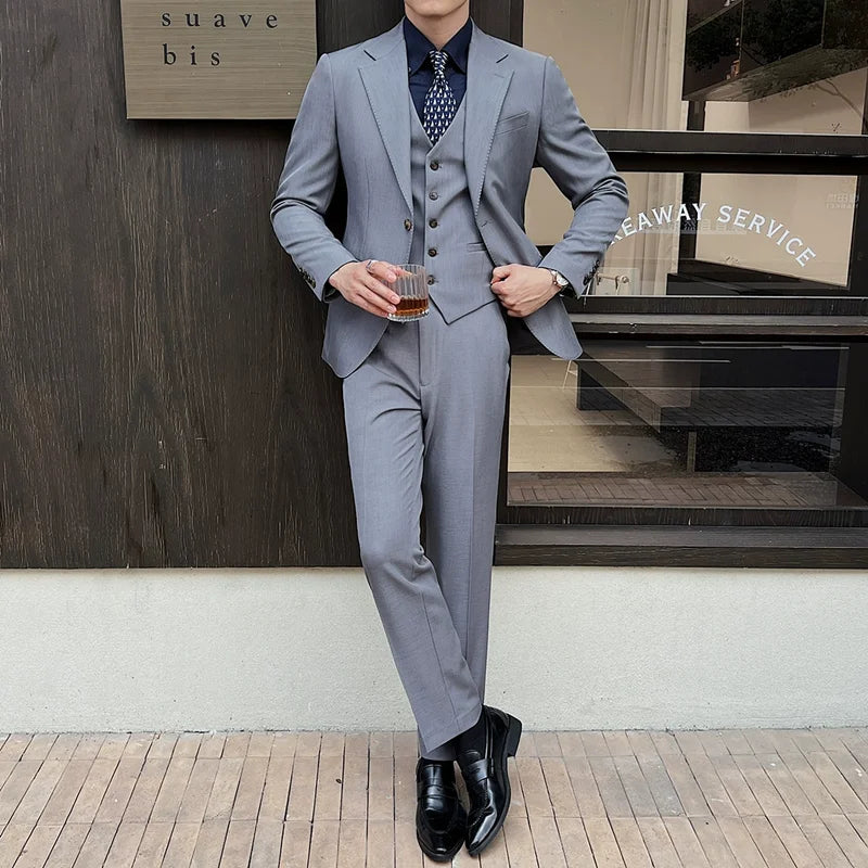Jacket Vest Pants Ltalian Suit