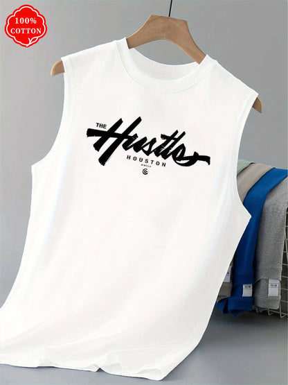Cotton Houston Print Sleeveless Vest