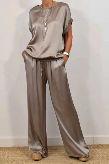 Women’s Satin Two Piece Set
