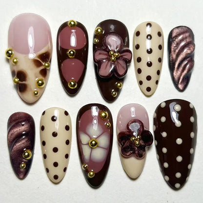 24Pcs French Ballerina Nail Tips