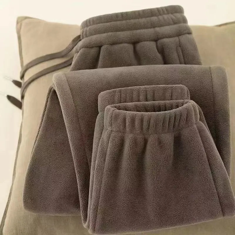 Fleece rib jogger pants