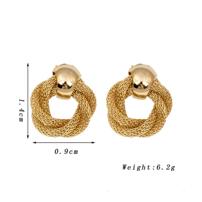 Vintage Twisted Circle Earrings